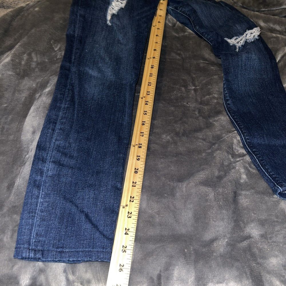Hudson Krista Super Skinny Distressed Ankle Blue Stretch Denim Jeans Women's 27 - Picture 10 of 10